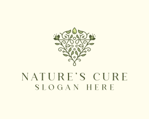 Naturopath - Leaf Vine Droplet logo design