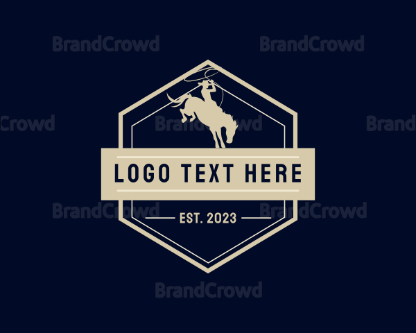 Riding Horse Rodeo Logo