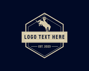 Riding Horse Rodeo Logo