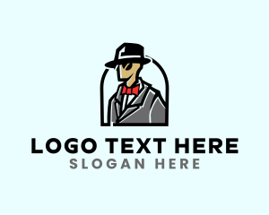 Suit - Suit Bowtie Fashion logo design