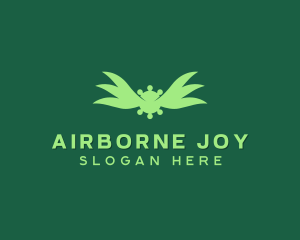 Airborne Virus Wings logo design