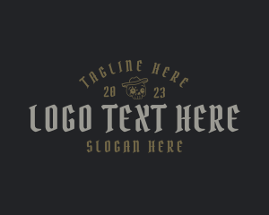 Horror - Gothic Rustic Skull logo design