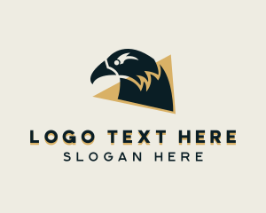 Steppe Eagle - Falcon Bird Aviary logo design