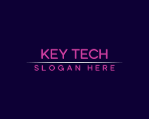 Neon Cyber Tech logo design