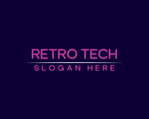 Neon Cyber Tech logo design