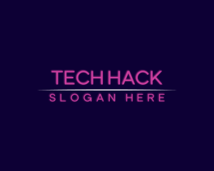 Neon Cyber Tech logo design