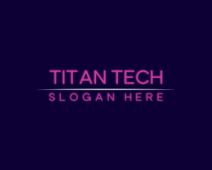 Neon Cyber Tech logo design