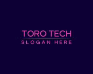 Neon Cyber Tech logo design