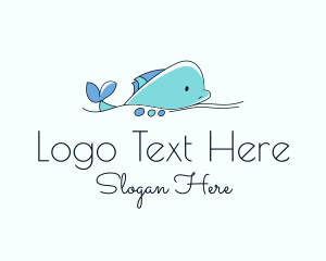 Minimalist Sea Dolphin Logo