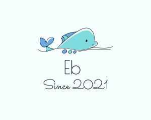 Fish - Minimalist Sea Dolphin logo design