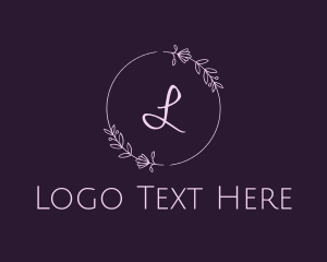 Wreath - Lilac Wreath Lettermark logo design