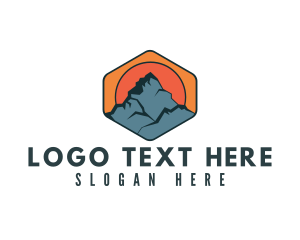 Outdoor - Mountain Sun Destination logo design