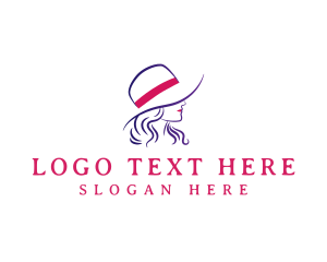 Fashion Accesories - Elegant Lady Hat logo design