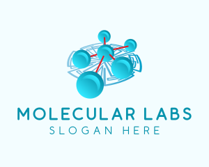 Molecular - Molecular Science Atom logo design