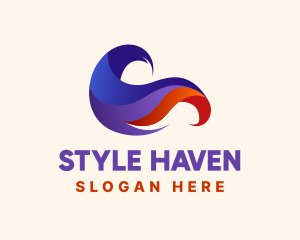 Hostel - Abstract Gradient Wave logo design