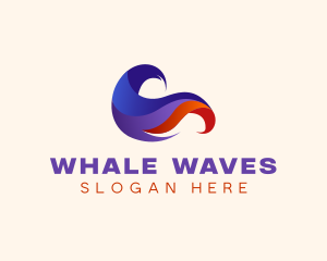 Abstract Gradient Wave logo design