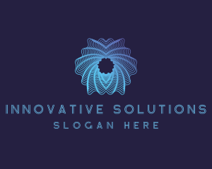 Gradient Waves Business logo design