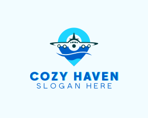 Hostel - Airplane Travel Vacation logo design