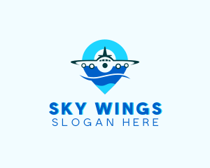 Airplane Travel Vacation logo design