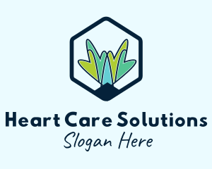 Heart Coral Seaweed logo design