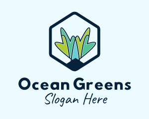 Seaweed - Heart Coral Seaweed logo design