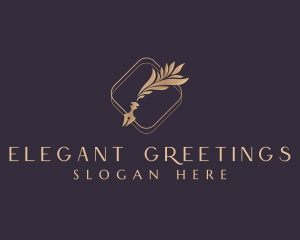 Elegant Quill Writer logo design