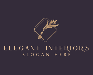 Elegant Quill Writer logo design