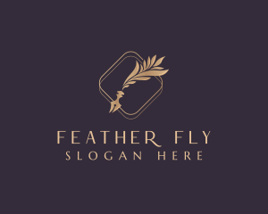 Elegant Quill Writer logo design