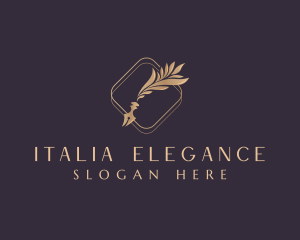 Elegant Quill Writer logo design