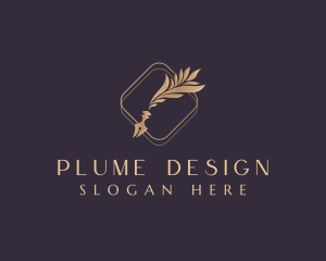 Plume - Elegant Quill Writer logo design