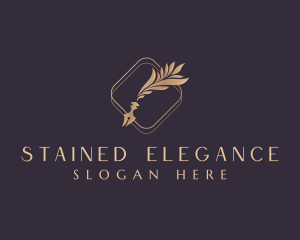 Elegant Quill Writer logo design