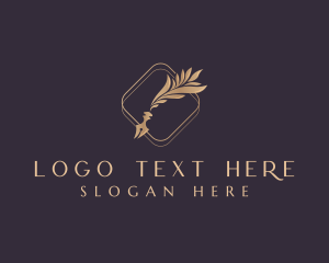 Journalism - Elegant Quill Writer logo design