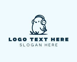 Pet Shop - Bird Headphones logo design