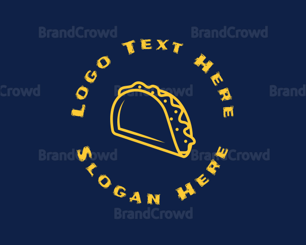 Mexican Taco Snack Logo