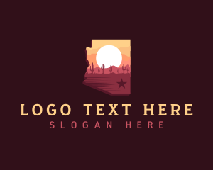 Map - Desert Cactus Arizona logo design