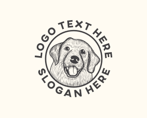Dog Bone - Labrador Dog Pet logo design