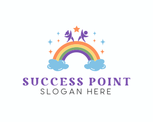 Achievement - Children Rainbow Playground logo design