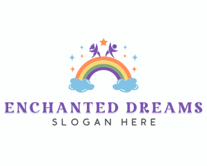 Children Rainbow Playground logo design