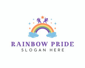 Children Rainbow Playground logo design