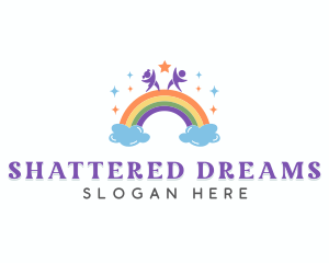 Children Rainbow Playground logo design