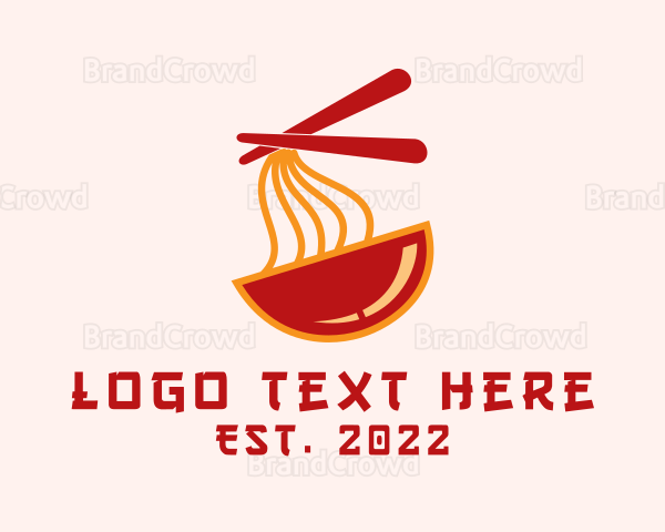 Wanton Noodle Soup Bowl Logo