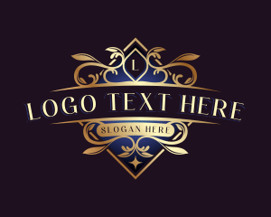 Elegant - Floral Luxury Crest logo design