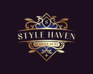 Floral Luxury Crest Logo