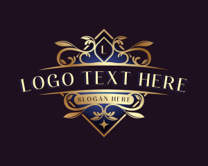 Floral Luxury Crest Logo