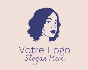 Beauty Woman Hairstylist Logo