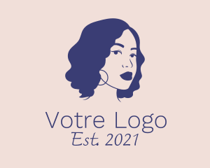 Vlogger - Beauty Woman Hairstylist logo design