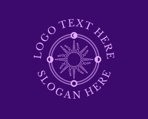 Planetarium - Fortune Telling Tarot Sun logo design