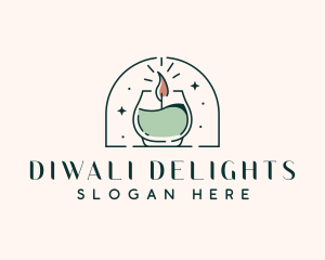 Diwali - Aesthetic Candle Wellness logo design