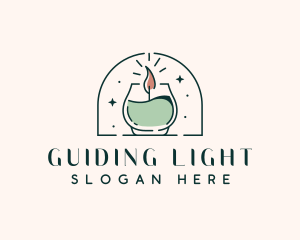 Aesthetic Candle Wellness logo design