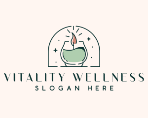 Aesthetic Candle Wellness logo design